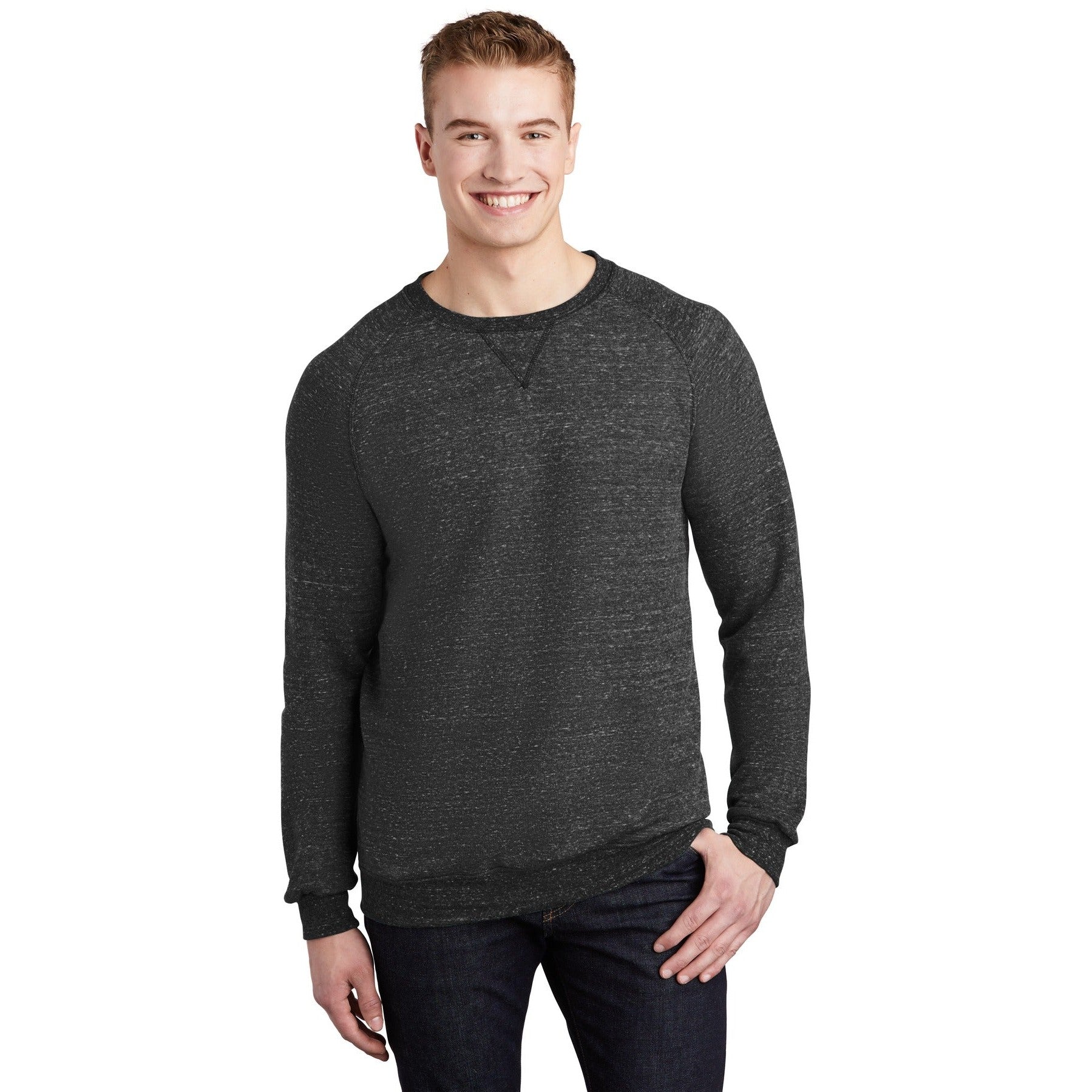 Jerzees-Jerzees ® Snow Heather French Terry Raglan Crew 91M-MedTech-1